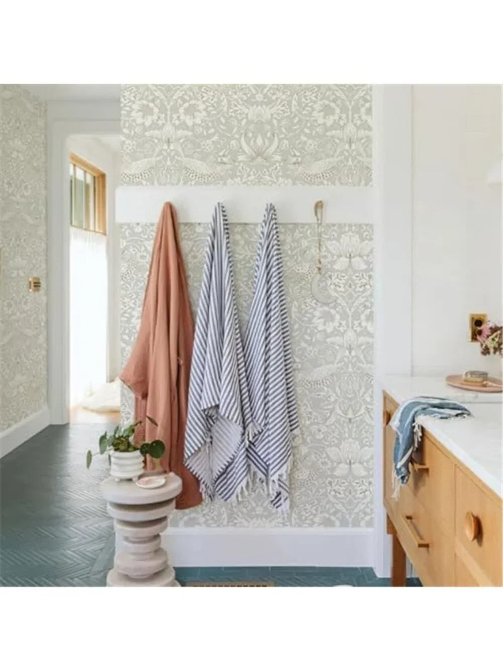 William Morris Peel Stick Wallpaper Strawberry Bird Floral Removable Decor